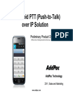 Android PTT (Push-to-Talk) Over IP Solution: Preliminary Product Overview
