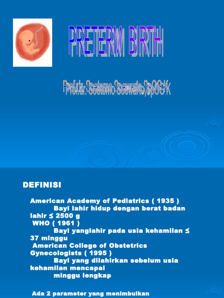 Kuliah Preterm + Postterm | PDF