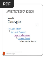 Applet Notes for Ece605