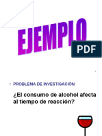 El efecto del consumo de alcohol en el tiempo de reacción