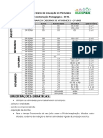 Cronograma para Trabalhar o Caderno Do 2º Ano 2º Semestre