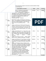 SL Qty Description of Work Rate Per Amoun T 1. 10 Pts 7638.0 0