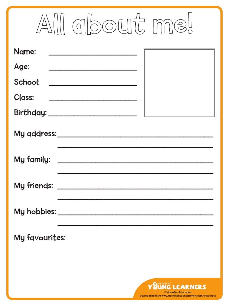 All About Me Fact Sheet | PDF