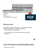 Non-Nutritive Sweeteners and Weight Status