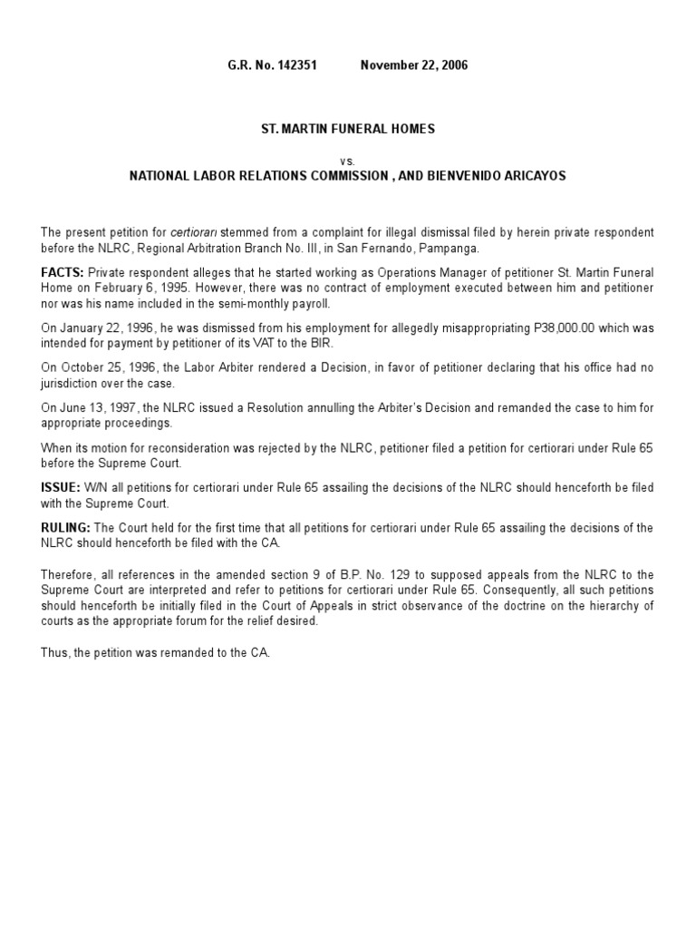 St. Martin Funeral Home Vs NLRC PDF