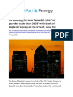 5 August - UK Heading For New Financial Crisis