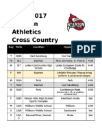 2016-2017 Stanton Athletics Cross Country: Tim e