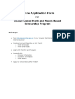 Pak-USAID Scholarship Online Application Form Overview