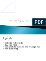 Var and Risk Budgeting in Investment Management