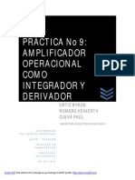 P9: Amplificador Como Integrador y Derivador