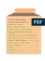 Overview of Mobile Databases 2. Overview of Temporal Databases