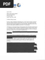 Exception Letter to AG - Redacted for Requestor