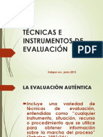 Bloque IV - 3 Técnicas e Instrumentos Evaluación Autentica