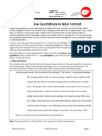 How To Use Quotations in MLA Format