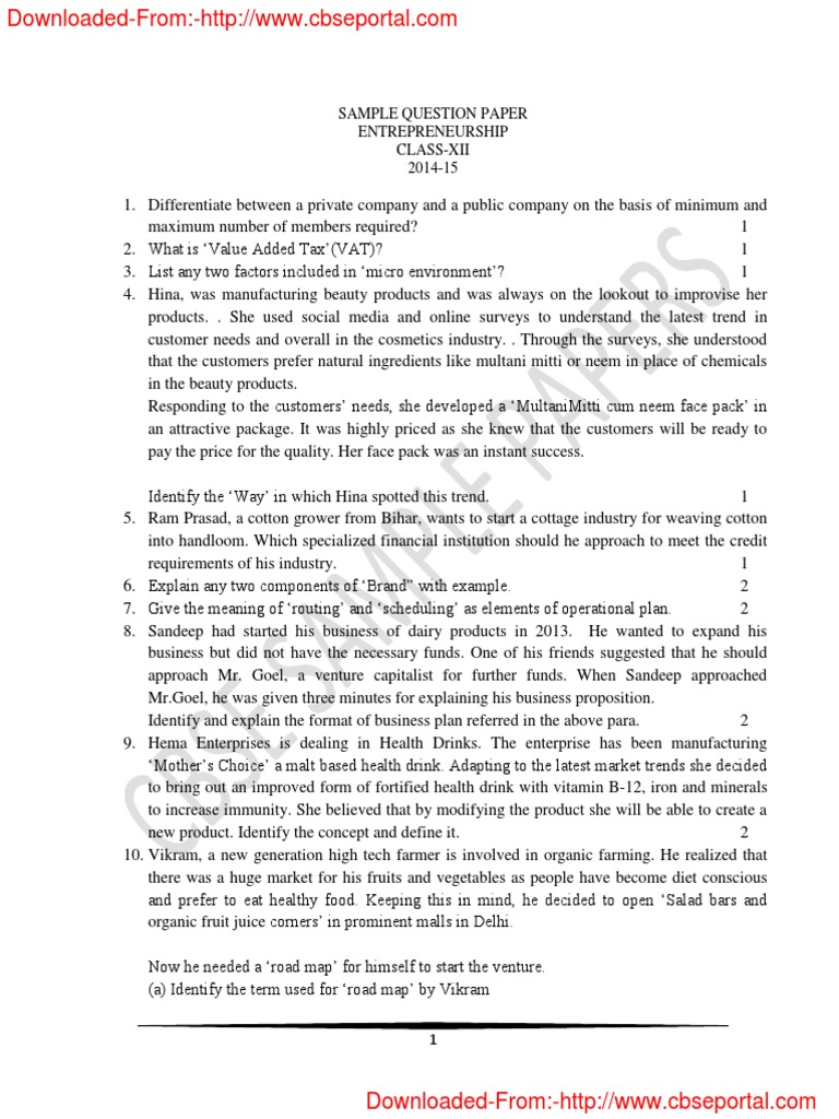 DownloadCBSEClass12SamplePapersofEntrepreneurship201415.pdf