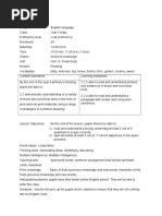 Lesson Plan Unit 12: Fresh Fruits