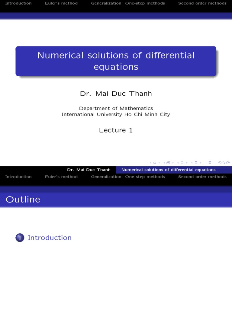 Numerical Methods for Differential Equations | PDF | Numerical Analysis ...