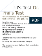 Dr Phil's test