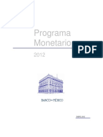 Programa Monetario: ENERO, 2012