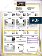 Mage The Ascension 20th Anniversary Edition Character Sheet | PDF