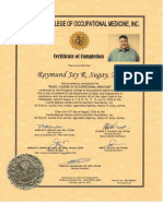 PCOM - Basic Course in Occupatonal Medicine - Certificate of Completion