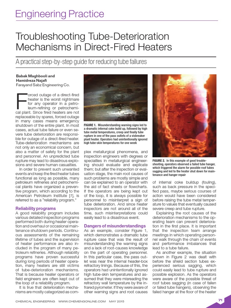 Troubleshooting Fired Heater Tube Failures | PDF | Troubleshooting ...
