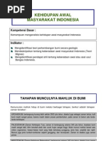 Kehidupan Awal Masyarakat Indonesia