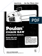 Poulan Chainsaw Owners manual