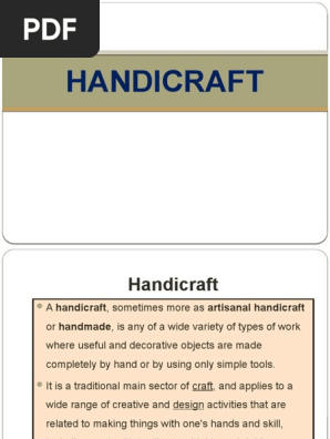 HANDICRAFT Presentation