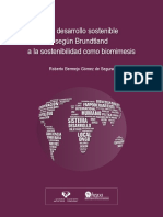  Del desarrollo sostenible según Brundtland a la sostenibilidad como biomimesis.