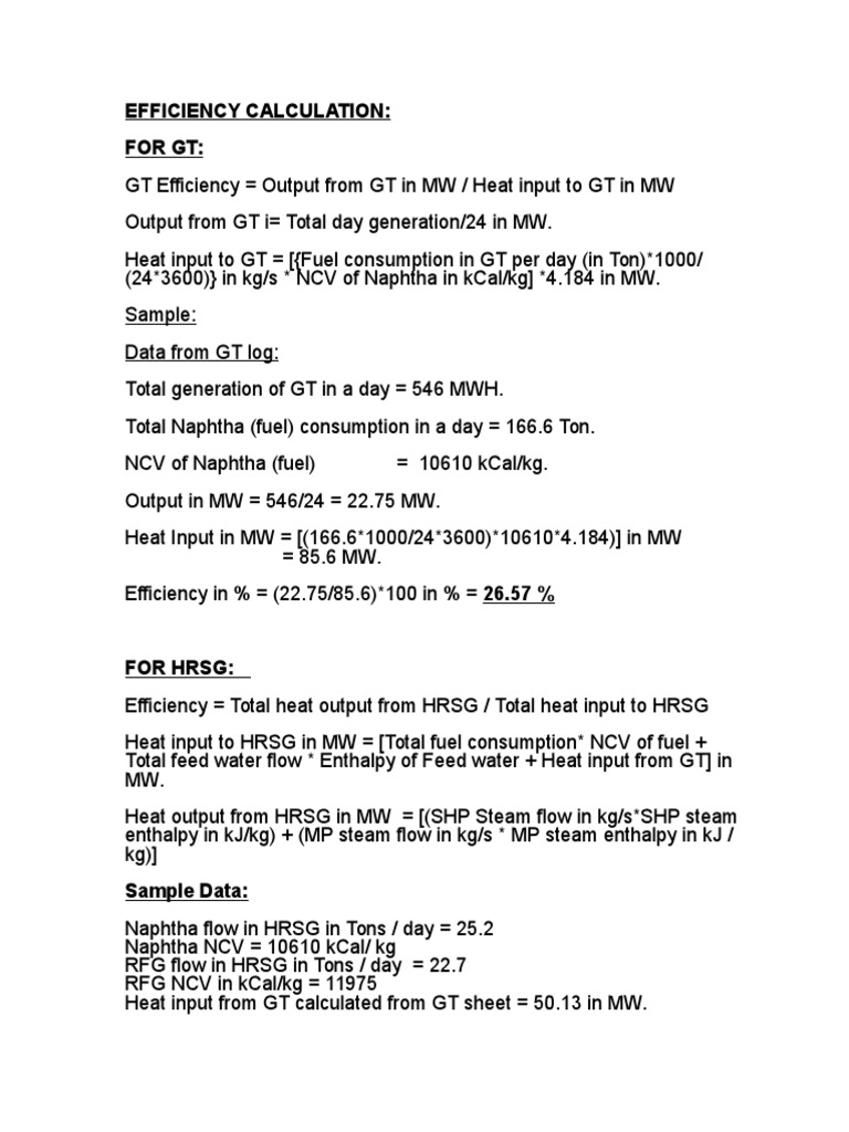Efficiency Calculation Horsepower Boiler Free 30day Trial Scribd