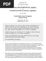 Carl Junior Higginbotham v. United States, 556 F.2d 1173, 4th Cir. (1977)