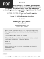 United States v. Jerome M. Ross, 991 F.2d 792, 4th Cir. (1993)