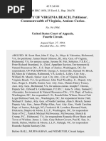 In Re City of Virginia Beach, Commonwealth of Virginia, Amicus Curiae, 42 F.3d 881, 4th Cir. (1994)