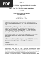 United States v. Shaw Yan Xiang, 77 F.3d 771, 4th Cir. (1996)