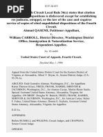 Ahmad Qasemi v. William Carroll, District Director, Washington District Office, Immigration & Naturalization Service, 83 F.3d 415, 4th Cir. (1996)