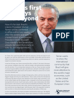 Temer’s First 100 Days and Beyond