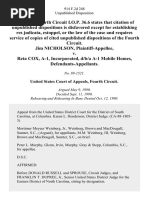 Jim Nicholson v. Reta Cox, A-1, Incorporated, D/B/A A-1 Mobile Homes, 914 F.2d 248, 4th Cir. (1990)