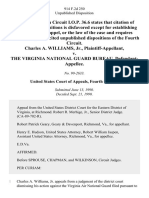 Charles A. Williams, Jr. v. The Virginia National Guard Bureau, 914 F.2d 250, 4th Cir. (1990)