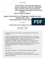 David Warfe v. Director, Office of Workers' Compensation Programs, United States Department of Labor, 41 F.3d 1505, 4th Cir. (1994)