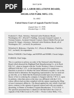 National Labor Relations Board v. Highland Park Mfg. Co, 184 F.2d 98, 4th Cir. (1950)