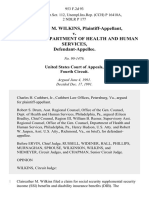 Claireather M. Wilkins v. Secretary, Department of Health and Human Services, 953 F.2d 93, 4th Cir. (1991)