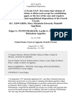 B.C. Edwards Mary Elizabeth Edwards v. Edgar G. Puffenbarger Lucille G. Puffenbarger, 835 F.2d 874, 4th Cir. (1987)