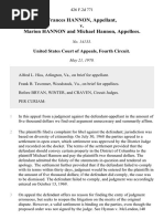 Frances Hannon v. Marion Hannon and Michael Hannon, 426 F.2d 771, 4th Cir. (1970)