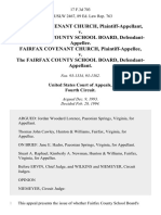 Fairfax Covenant Church v. The Fairfax County School Board, Fairfax Covenant Church v. The Fairfax County School Board, 17 F.3d 703, 4th Cir. (1994)