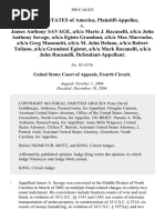 United States v. James Anthony Savage, A/K/A Mario J. Racanelli, A/K/A John Anthony Savage, A/K/A Egisto Grandoni, A/K/A Max Marrache, A/K/A Greg Masonotti, A/K/A M. John Delano, A/K/A Robert Toliano, A/K/A Grandoni Egistot, A/K/A Mark Racanelli, A/K/A John Racanelli, 390 F.3d 823, 4th Cir. (2004)