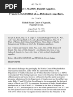 David T. Mason v. Francis D. Degeorge, 483 F.2d 521, 4th Cir. (1973)