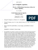 Bishop P. Parrish v. Robert C. Seamans, JR., United States Secretary of The Air Force, 485 F.2d 571, 4th Cir. (1973)