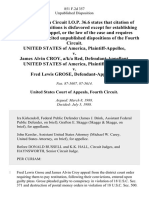 United States v. James Alvin Croy, A/K/A Red, United States of America v. Fred Lewis Grose, 851 F.2d 357, 4th Cir. (1988)