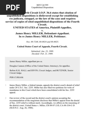 United States Court Of Appeals Fourth Circuit Nos 7248 8024 And 8025 Appeal Mandamus